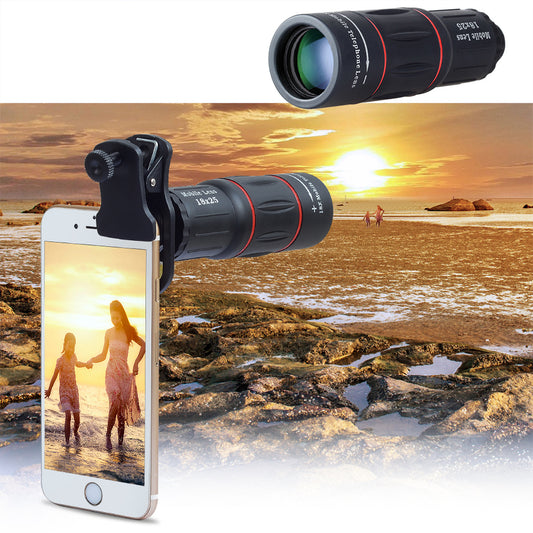 Compatible 18X Telescope Zoom Mobile Lens ForSamsung Smartphones Universal Clip Telefon Camera Lens With Tripod