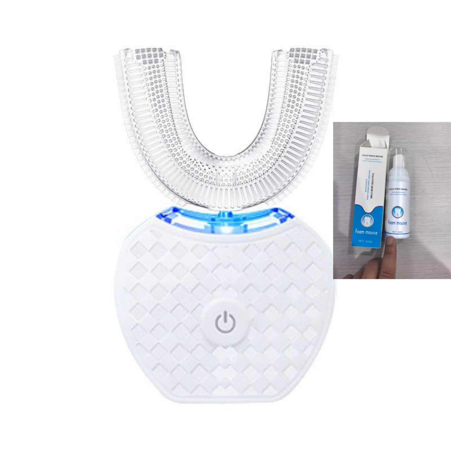 U-shaped Ultrasonic Electric Toothbrush Toothpaste Set