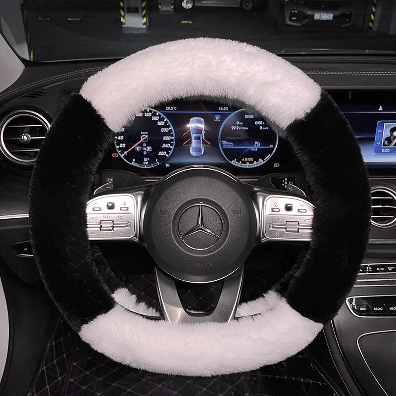 Steering Wheel Cover Winter Plush Cute Cartoon