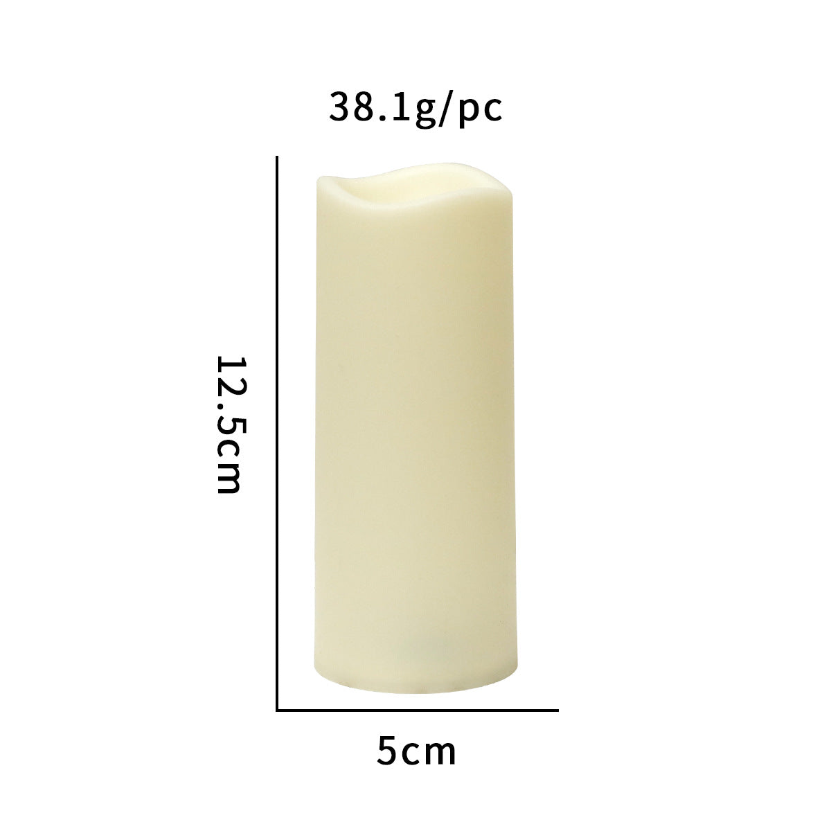 Wave Mouth Led Cylinder Electric Candle Lamp Wedding Christmas Holiday Decoration Party Atmosphere Layout Supplies